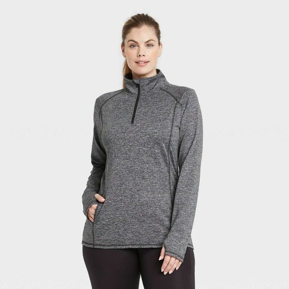 NWT All In Motion Train 1/2 Zip Pullover Gray Sz M - Picture 5 of 6